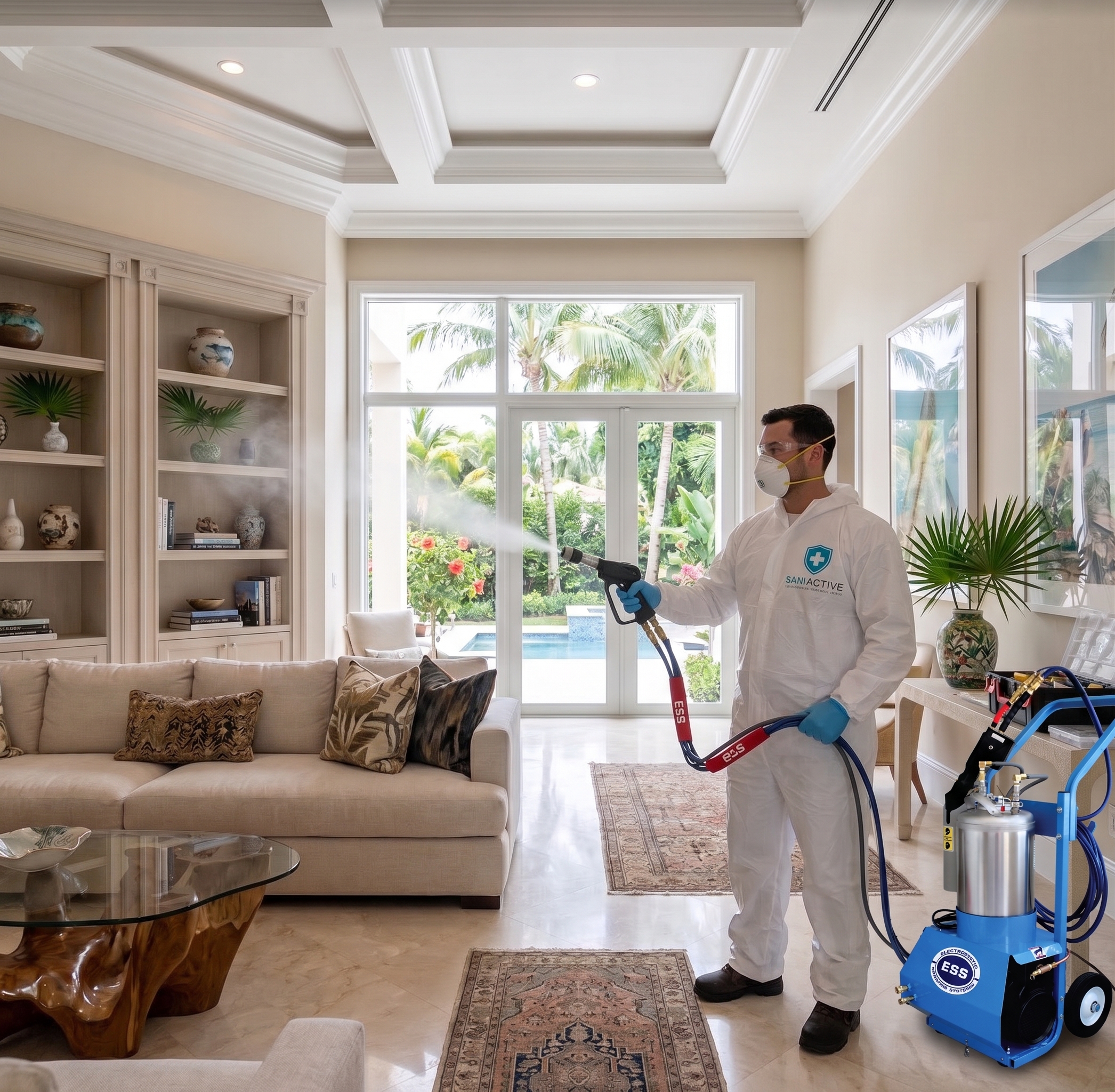 Antimicrobial Electrostatic Fogging and Sealer Application Service.